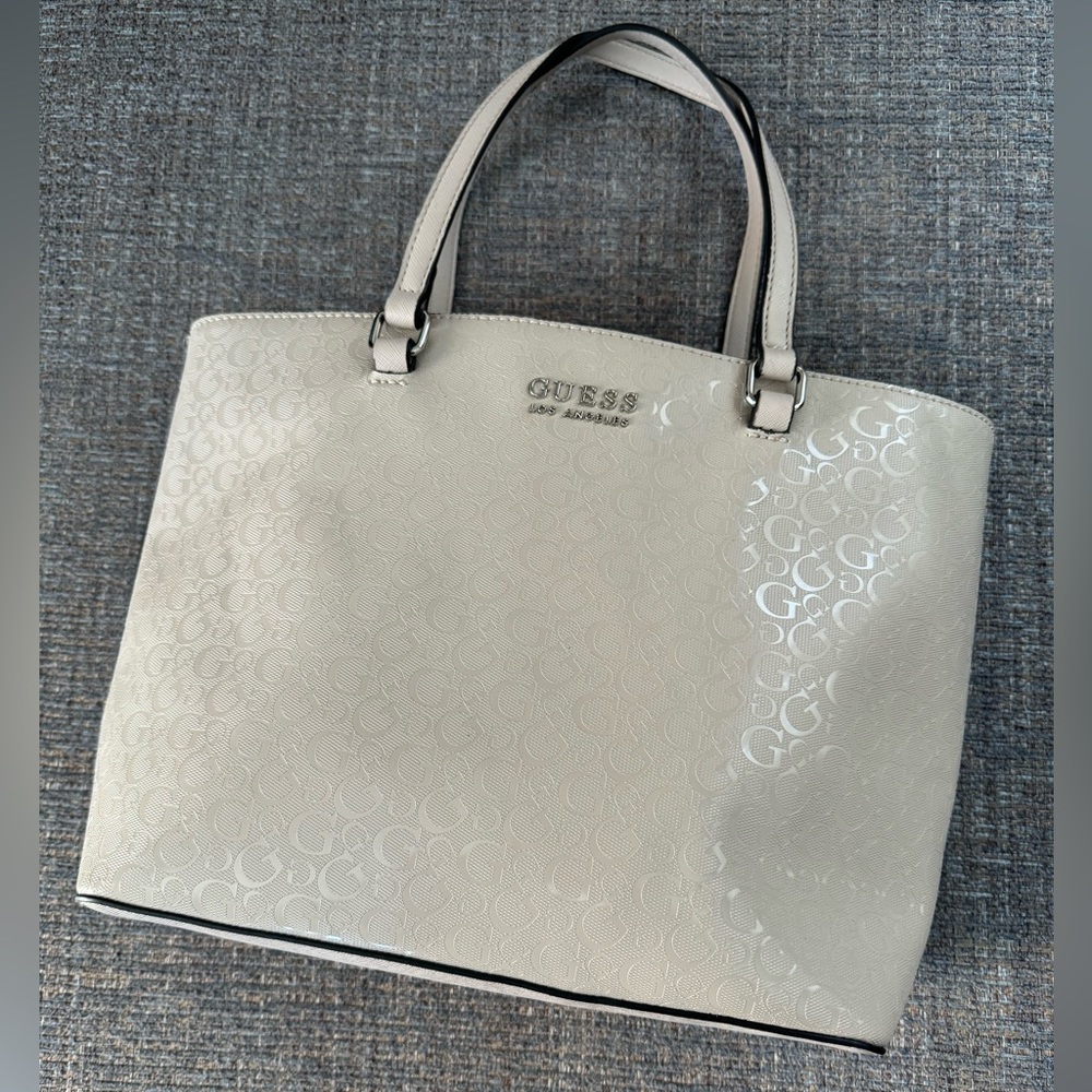 NWT GUESS Tote in Stone Gray